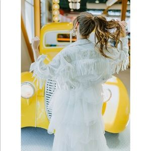 NWOT Untamed Petals Dallas Fringe Crop Jacket